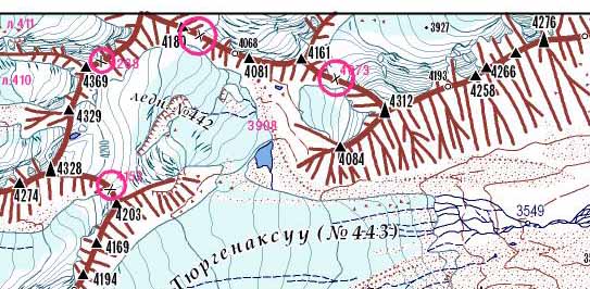 Карта 7. Район р. Джангибайтор на карте Вадима Ляпина